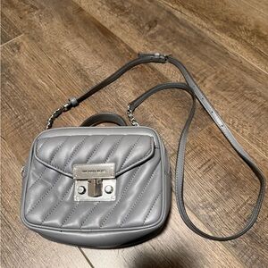 Michael Kors Gray Quilted Crossbody Bag